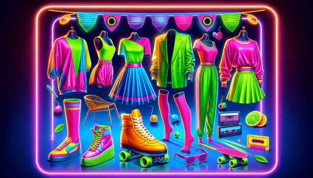 Como incorporar as cores néon dos anos 80 no teu guarda-roupa