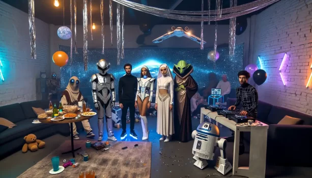 Como organizar uma festa temática de ficção científica dos anos 2000