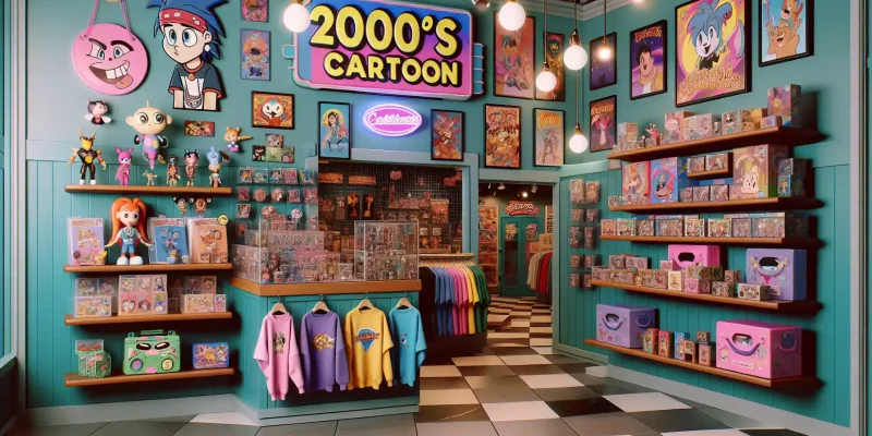 Onde comprar artigos vintage de desenhos animados dos anos 2000